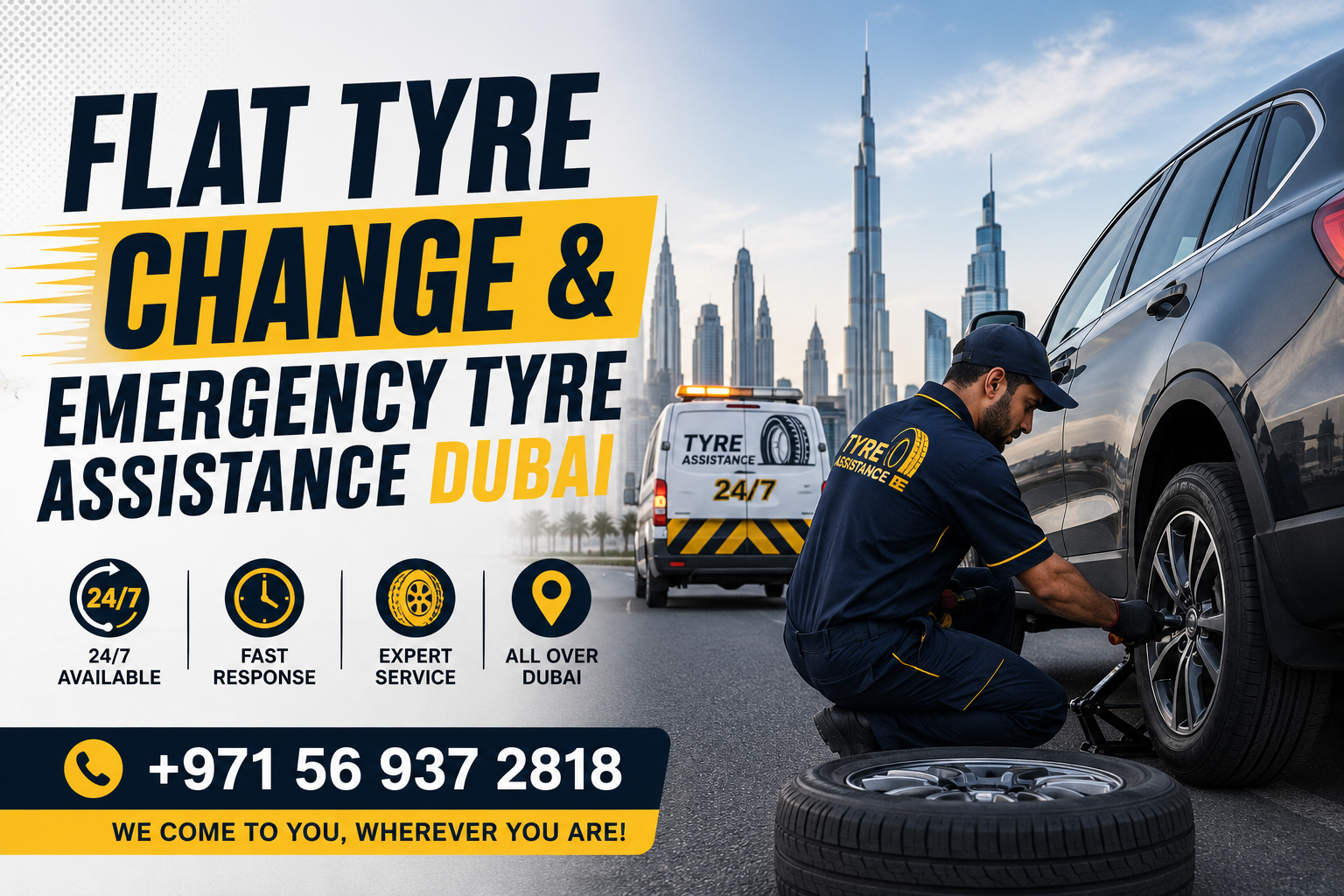 Flat Tyre Assistance Dubai
